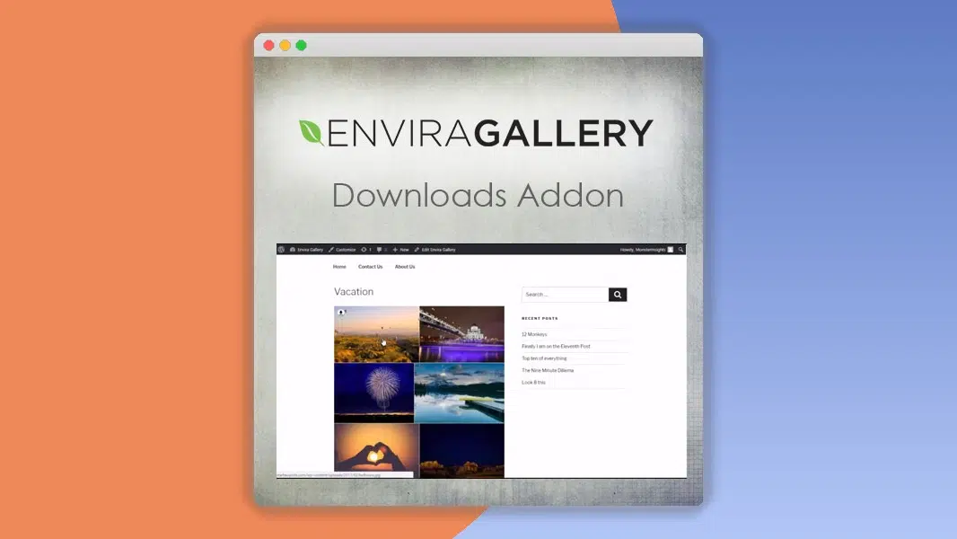 Envira Gallery – Downloads Addon